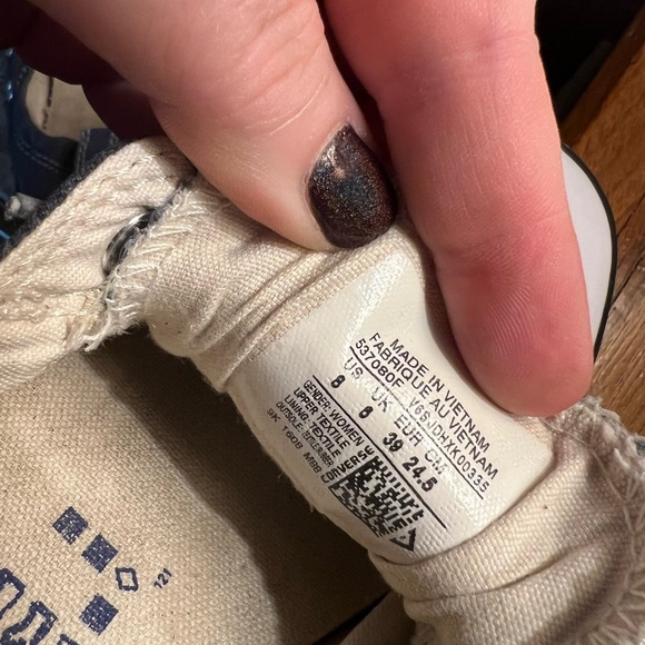 CONVERSE All Star Low Women's Cut Sneakers in Denim Blue Women's Size 8 - Picture 5 of 5